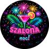 Wzór: Przypinka Szalona Noc – sylwestrowa grafika z napisem Szalona noc!