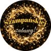 Wzór: Przypinka Szampańskiej Zabawy – sylwestrowa grafika z napisem Szampańskiej zabawy!