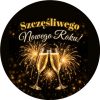 Wzór: Przypinka Szczęśliwego Nowego Roku Złoty – sylwestrowa grafika z napisem Szczęśliwego Nowego Roku!