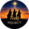Wzór: Przypinka Trzej Mędrcy – grafika z napisem Trzej mędrcy