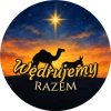 Wzór: Przypinka Wędrujemy Razem – grafika z napisem Wędrujemy razem