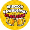 Wzór: Przypinka Wieczór Kawalerski z Datą Dwa Kufle – napis Wieczór Kawalerski i pole data