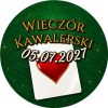 Wzór: Przypinka Wieczór Kawalerski z Datą Karta Kier – napis Wieczór Kawalerski i pole data