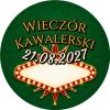 Wzór: Przypinka Wieczór Kawalerski z Datą Szyld Vegas – napis Wieczór Kawalerski i pole data