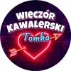 Wzór: Przypinka Wieczór Kawalerski z Imieniem Pana Młodego Neonowe Serce – napis Wieczór Kawalerski i pole imię pana młodego