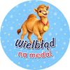 Wzór: Przypinka Wielbłąd na Medal – grafika z napisem Wielbłąd na medal