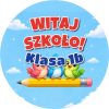 Wzór: Przypinka Witaj Szkoło z Nazwą Klasy Ptaszki na Ołówku – napis Witaj Szkoło! i pole klasa