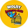 Wzór: Przypinka Wolny Jeszcze Dziś Ptak z Klatki – grafika z napisem Wolny jeszcze dziś