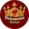 Wzór: Przypinka Wolontariusz Orszaku Korona z Sercem – napis Wolontariusz i pole imię