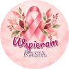 Wzór: Przypinka Wspieram Imię Akwarela – napis Wspieram i pole imię
