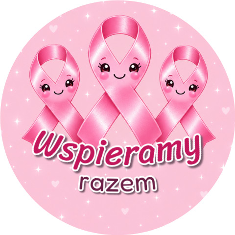 Wzór: Przypinka Wspieramy Razem – grafika z napisem Wspieramy razem