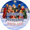 Wzór: Przypinka Wszyscy Jesteśmy Królami – grafika z napisem Wszyscy jesteśmy królami