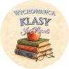 Wzór: Przypinka Wychowawca Klasy – napis Wychowawca klasy i pole imię i nazwisko na eleganckiej grafice