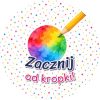 Wzór: Przypinka Zacznij od Kropki – grafika z napisem Zacznij od kropki!