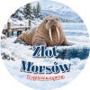 Wzór: Przypinka Zlot Morsów Gminy – napis Zlot Morsów i pole gmina na zimowej grafice