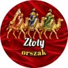 Wzór: Przypinka Złoty Orszak – grafika z napisem Złoty orszak